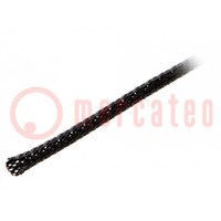 Polyester braid; ØBraid : 3÷9mm; polyester; black; -50÷150°C; reel