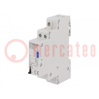 Relay: installation; bistable,impulse; NO; Ucoil: 230VAC; 20A; IP20