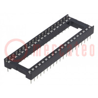 Socket: integrated circuits; DIP40; 15.24mm; THT; Pitch: 2.54mm