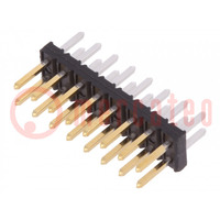 Pin header; wire-board; male; Minitek; 2mm; PIN: 16; THT; on PCBs; 2A