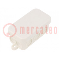 Enclosure: junction box; X: 43mm; Y: 80mm; Z: 36mm; polyetylene; IP55