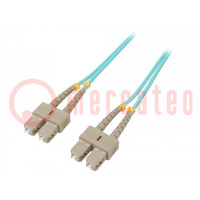 Fiber patch cord; OM4; SC/UPC,both sides; 5m; LSZH; green