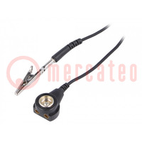 Connection cable; ESD; black; 1MΩ; 2.5m