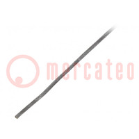 Insulating tube; silicone; black; Øint: 0.3mm; Wall thick: 0.2mm