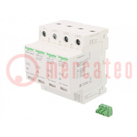 Surge arrestor; Type 1+2; Poles: 3+N; for DIN rail mounting; IP20