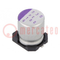 Capacitor: polymer; low ESR; 180uF; 6.3VDC; SVPE; SMD; ±20%; Ø5x6mm