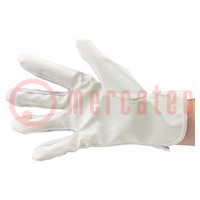 Protective gloves; ESD; S; Features: dissipative; white