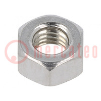 Nut; hexagonal; M6; 1; A2 stainless steel; 10mm; BN 5713; DIN 934