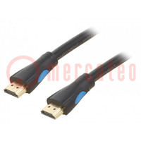 Cavo; HDMI 1.4; HDMI spina,su entrambi il lati; PVC; L: 8m; nero