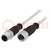 Cable: para sensores/automática; PIN: 3; M12-M12; 2m; enchufe