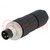 Connector: M8; male; PIN: 3; straight; for cable; plug; E; 4A; IP67
