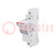 Fuse holder; cylindrical fuses; 22x58mm; for DIN rail mounting