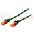 Patch cord; U/UTP; 5e; linka; CCA; PVC; zielony; 1,5m; 26AWG