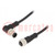 Kabel: voor sensoren/ automaten; PIN: 8; M12-M12; 1m; stekker; 30V
