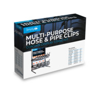 MILD STEEL HOSE CLIP STAND WITH CLIPS