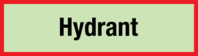 Brandschutzschild - Hydrant, Rot/Schwarz, 5.2 x 14.8 cm, Folie, Selbstklebend