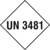 UN 3481, Größe (BxH): 10,0 x 10,0 cm, selbstklebende PE-Folie 500 Stk/Rolle