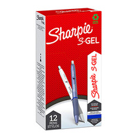 Sharpie, Długopis żelowy S-Gel Fashion, niebieskie, 12szt, 0.7mm