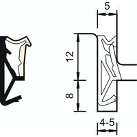 Produktbild zu Szárnyfalctömítés SP 125, rusztikusbarna műanyag