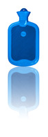 Detailbild - Wärmflasche aus Gummi, 2,0l SÄNGER, einseitig mit Lamelle, blau