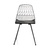 * Metall-Stuhl / Living Stuhl WIREA mit Sitzkissen schwarz hjh OFFICE
