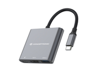 Conceptronic DONN Multifunktionaler 3-in-1 USB Adapter, HDMI, USB 3.0, USB PD