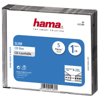 Hama CD Slim Jewel Case 1 schijven Transparant