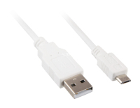 Sharkoon 4044951015511 cavo USB 0,5 m USB 2.0 USB A Micro-USB B Bianco