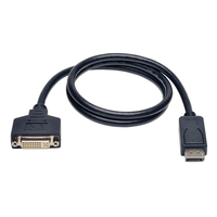 Tripp Lite P134-003 Adaptador de Cable DisplayPort a DVI, Convertidor para DP-M a DVI-I-F, 0.91 m [3 pies]