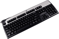 HP 590271-071 toetsenbord USB Spaans Zwart, Zilver