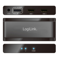 LogiLink CV0093 répartiteur vidéo DisplayPort 2x HDMI