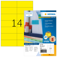 HERMA 4555 étiquette auto-collante Rectangle Jaune 1400 pièce(s)