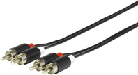 eSTUFF 3.0m 2x RCA - 2x RCA audio kabel 3 m 2 x RCA Zwart