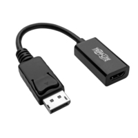 Tripp Lite P136-06N-H2V2LB Displayport auf HDMI aktiver Adapter (Stecker/Buchse), einrastender Stecker, 4K 60 Hz, DP1.2, HDCP 2.2, schwarz, 15,24 cm