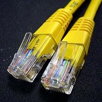ROLINE UTP-Patch cable Cat. 5e 0,5m Yellow hálózati kábel Sárga