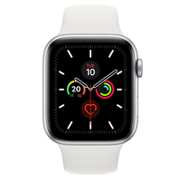 Apple Watch Series 5 OLED 44 mm Digital 368 x 448 pixels Touchscreen Silver Wi-Fi GPS (satellite)