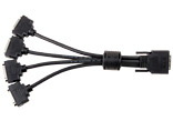Matrox KX20-to-DVI quad-monitor adapter cable 0,3 m 1x KX20 4x DVI-I Nero