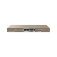 Tenda TEG1118P-16-250W netwerk-switch Unmanaged Gigabit Ethernet (10/100/1000) Power over Ethernet (PoE) 1U Bruin