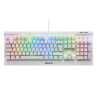 Sharkoon SKILLER SGK3 teclado Juego USB QWERTY Inglés, Español Blanco