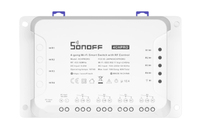 Sonoff 4CHPROR3 villanykapcsoló Intelligens kapcsoló Fehér