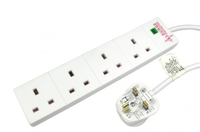 Microconnect RB-02M04SPD power extension 5 m 4 AC outlet(s) Indoor White