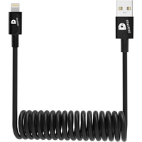 DEQSTER Spiral Ladekabel Lightning auf USB-A (EDU-Verpackung), Sync- und Ladekabel mit Apple MFi Zertifizierung