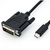 ROLINE 11.04.5830 adaptador de cable de vídeo 1 m USB Tipo C DVI Negro