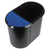 Helit H6103993 poubelle Ovale Plastique Noir, Bleu