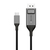 ALOGIC ULCDP02-SGR adaptador de cable de vídeo 2 m DisplayPort USB Tipo C Negro, Gris
