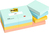 3M 653-12-BEA zelfklevend notitiepapier Rechthoek Blauw, Groen, Oranje, Geel 100 vel Zelfplakkend