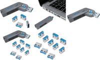 LogiLink Verrou de sécurité USB, 1 clé / 4 verrous (11116078)