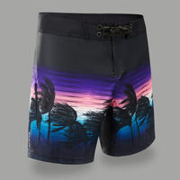 Surfing Short Boardshorts 500 - Shadow Black - UK 32" / FR 42