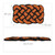 Relaxdays Fußmatte Kokos, Knoten Muster, 75 x 45 cm, handgefertigt, beidseitig verwendbar, Türvorleger, orange-schwarz