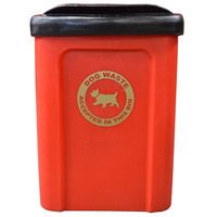 Apollo Dog Waste Bin - 25 Litre Capacity - Red